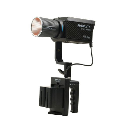 Nanlite Forza 60C RGBLAC LED Spotlight Kit Includes Battery Grip and Bowens S-Mount Adapter