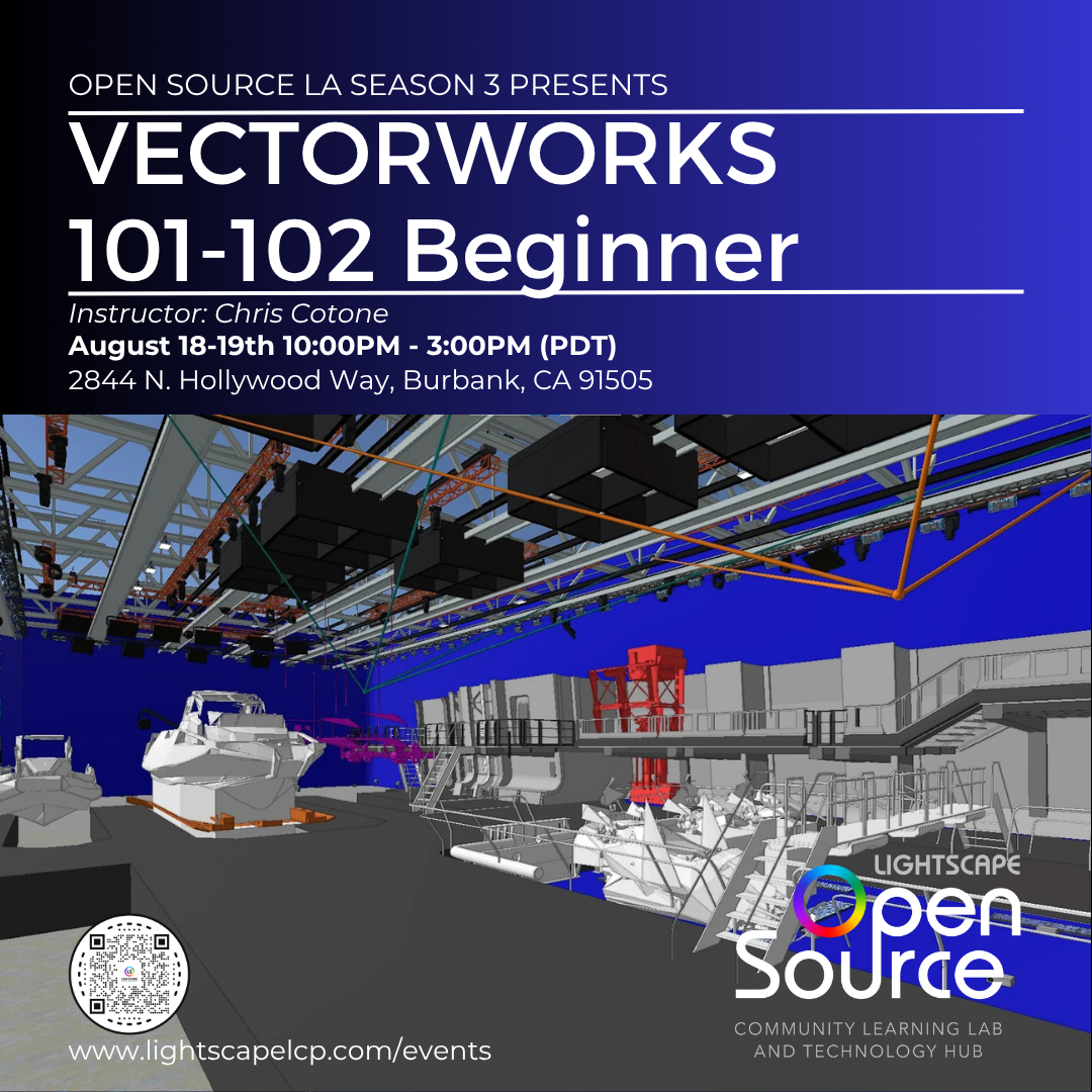 8/18 - 8/19 - Vectorworks 101–102 Beginner (2-Day Class)