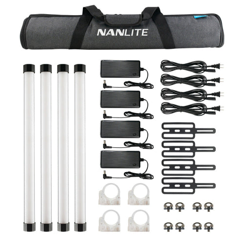 Nanlite PavoTube II 15XR 2' RGBWW LED Pixel Tube with Built-In CRMX 4-Light Kit